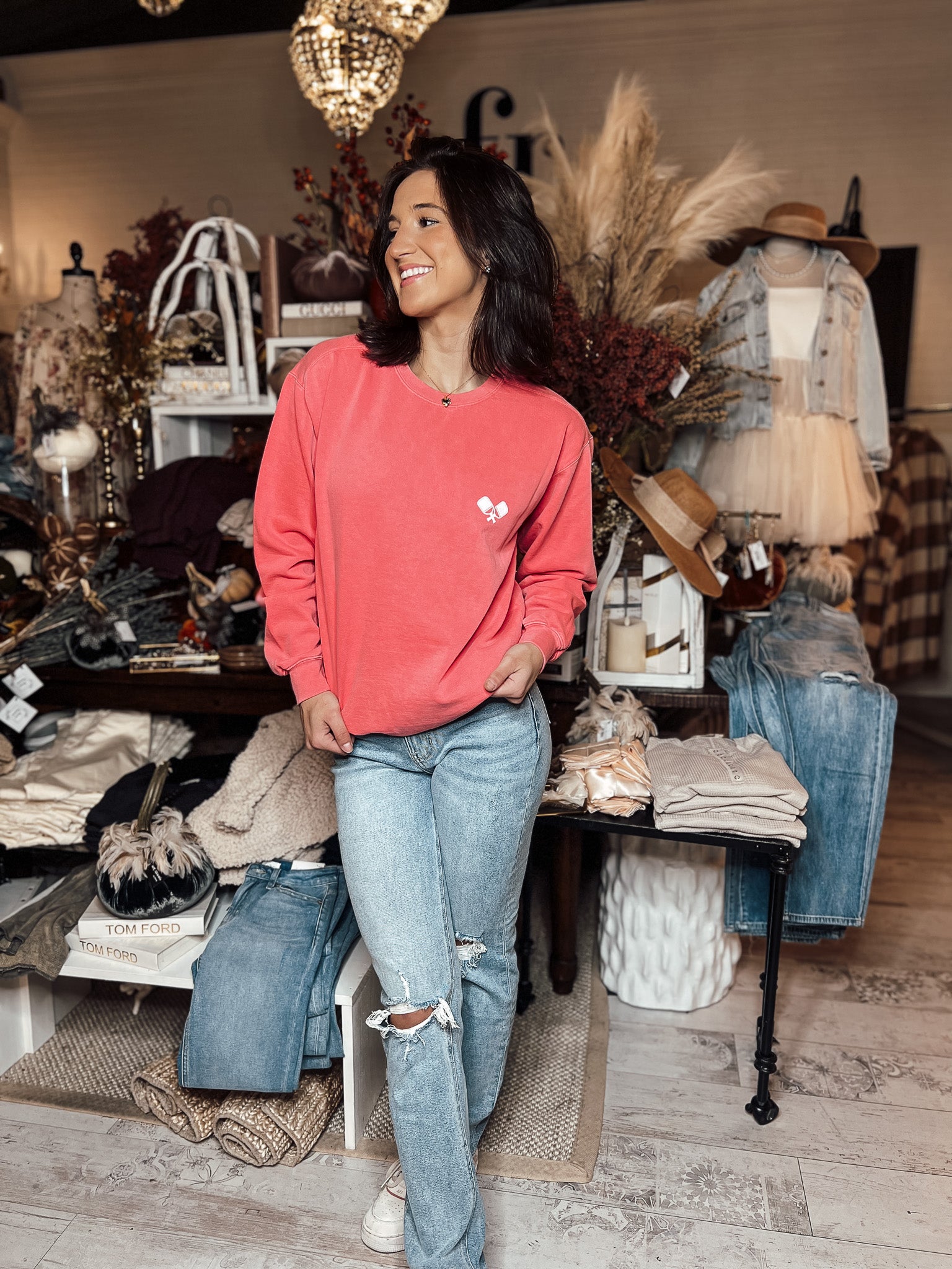 Pink Pickleball Crewneck