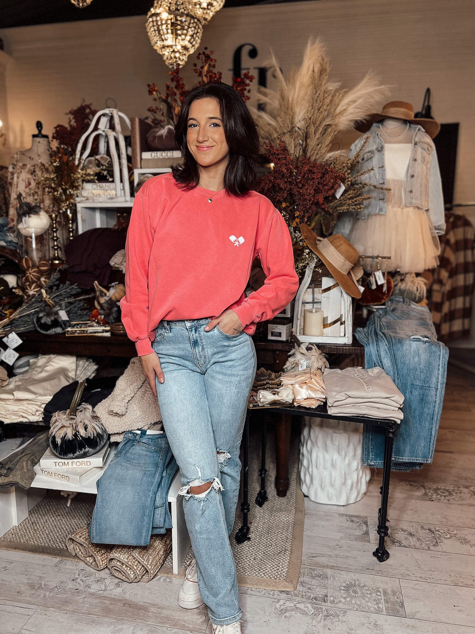 Pink Pickleball Crewneck