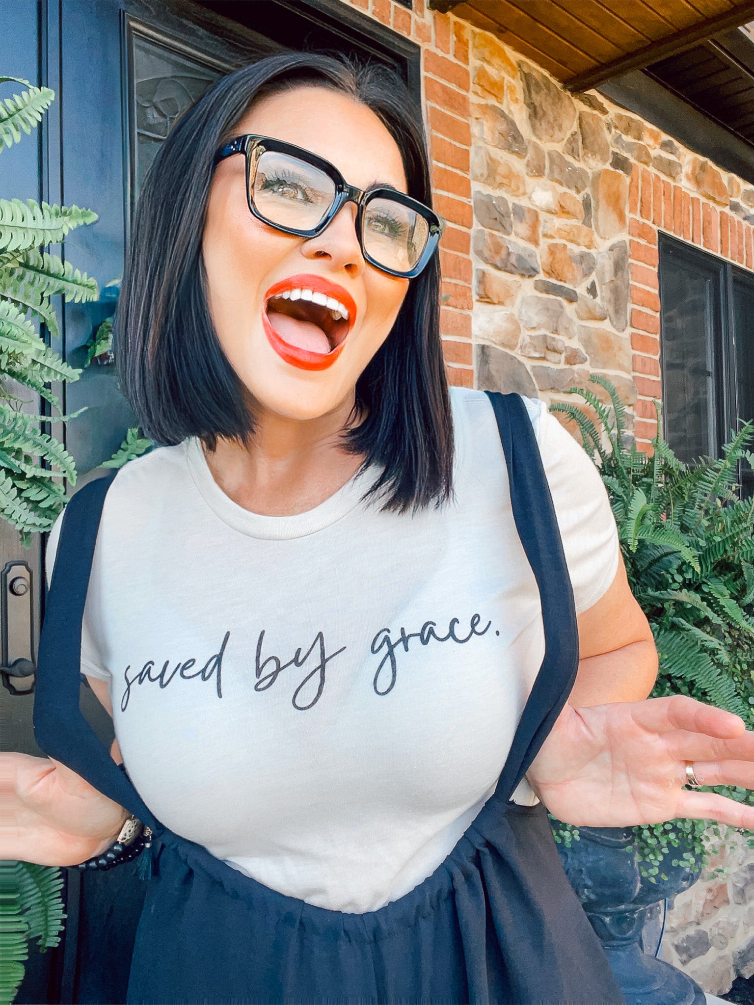 Cropped Saved By Grace Tee